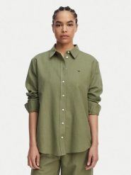 Tommy Jeans Koszula DW0DW22209 Zielony Relaxed Fit. Zielone koszule damskie Tommy Jeans, l, bez wzorów, z jeansu, bez kołnierzyka, bez ramiączek. Za 409.99 zł.