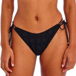 Damskie figi do kostiumu kąpielowego z rozcięciem Freya Nomad Nights. Czarne figi FREYA ACTIVE, bez wzorów. Za 163.50 zł.