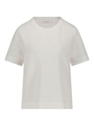 Gerry Weber Koszulka w kolorze kremowym rozmiar: 42. Brązowe bluzki damskie Gerry Weber, bez wzorów, bez kołnierzyka, bez ramiączek. Za 122.96 zł.