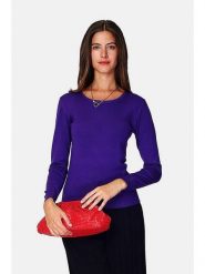 William de Faye Sweter w kolorze fioletowym rozmiar: 40. Różowe swetry klasyczne damskie William de Faye, z kaszmiru, bez kołnierzyka. Za 135.95 zł.