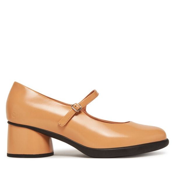 Czółenka ECCO. Brązowe czółenka damskie ECCO, bez wzorów, bez obcasa. Za 419.99 zł.