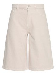 MOSS COPENHAGEN Szorty dżinsowe w kolorze kremowym rozmiar: XS. Brązowe szorty damskie Moss Copenhagen, z aplikacjami, ze skóry. Za 214.95 zł.