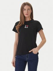 Guess Jeans T-Shirt W6GI45 K8HM0 Regular Fit. Czarne t-shirty damskie Guess Jeans, s, z aplikacjami, z bawełny, bez kołnierzyka. Za 104.99 zł.