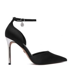 Szpilki Nine West. Czarne szpilki damskie Nine West, bez wzorów, bez obcasa, na szpilce, bez zapięcia. Za 249.99 zł.