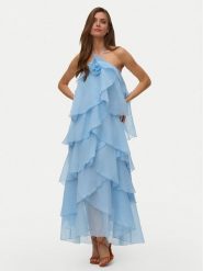 Vero Moda Sukienka letnia Delillah 10338846 Niebieski jasny Regular Fit. Niebieskie sukienki damskie Vero Moda, bez wzorów, z syntetyku, bez ramiączek. Za 549.99 zł.