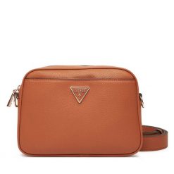 Torebka Guess. Brązowe listonoszki damskie Guess, z aplikacjami, bez dodatków. Za 309.99 zł.