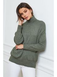 Joséfine Golf "Elona" w kolorze khaki rozmiar: S. Brązowe golfy damskie Joséfine, s, bez wzorów, z kaszmiru, bez ramiączek. Za 218.05 zł.