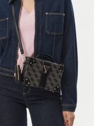 Guess Torebka J6BZ04 W3964 Czarny. Czarne kuferki damskie Guess, z aplikacjami, bez dodatków. Za 344.99 zł.