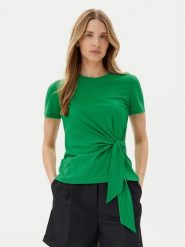 Tommy Hilfiger T-Shirt WW0WW44559 Zielony Regular Fit. Zielone t-shirty damskie Tommy Hilfiger, s, bez wzorów, z bawełny, bez kołnierzyka. Za 159.99 zł.