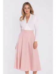 Stylove Spódnica w kolorze jasnoróżowym rozmiar: XXL. Różowe spódnice damskie Stylove, xxl, bez wzorów, midi. Za 161.73 zł.