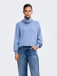 ONLY Sweter w kolorze błękitnym rozmiar: S. Niebieskie golfy damskie Only, s, bez wzorów, bez ramiączek. Za 85.45 zł.