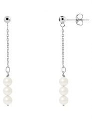 Pearl Addict Srebrne kolczyki-wkrętki z perłami w kolorze białym rozmiar: onesize. Białe kolczyki damskie Pearl Addict, z perłą, srebrne. Za 217.99 zł.