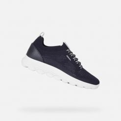 Femme Baskets Geox Bleu Bleu Geox. Niebieskie obuwie sportowe casual damskie Geox, bez zapięcia. W wyprzedaży za 404.90 zł.