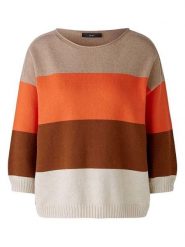 Oui Sweter w kolorze beżowo-pomarańczowo-brązowym rozmiar: 40. Brązowe swetry klasyczne damskie Oui, bez kołnierzyka. Za 339.99 zł.