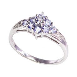 GWIEZDNY PYŁ złoty pierścionek tanzanity diamenty zaręczynowy delikatny 0,6 ct. Żółte pierścionki damskie Braccatta, z diamentem, złote. Za 1,399.00 zł.