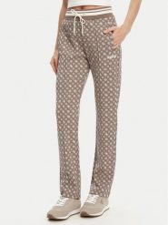 Guess Spodnie dresowe V5YB20 KB212 Brązowy Regular Fit. Brązowe spodnie dresowe damskie Guess, xl, z aplikacjami, z dresówki. Za 299.99 zł.