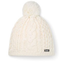 Czapka zimowa damska Eisbar Afra Pompon wełna merino. Białe czapki damskie Eisbär, na zimę, bez wzorów, z materiału. Za 179.90 zł.