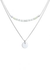 Elli Damski wisiorek płytka Perły dwuwarstwowy w srebrze próby 925 Naszyjniki 1 ct. Naszyjniki damskie Elli, z perłą, srebrne. Za 293.99 zł.