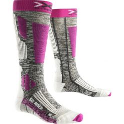 Skarpety narciarskie damskie X-Socks Ski Rider 2.0. Fioletowe skarpetki damskie X Socks, bez wzorów, z materiału. Za 53.49 zł.