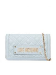 LOVE MOSCHINO Torebka JC5681PP1OLA0701 Błękitny. Niebieskie torebki wieczorowe damskie Love Moschino, bez wzorów, ze skóry, bez dodatków. Za 899.00 zł.