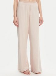 Tommy Hilfiger Spodnie piżamowe UW0UW05776 Beżowy Relaxed Fit. Brązowe piżamy damskie Tommy Hilfiger, bez wzorów, z bawełny, bez ramiączek. Za 119.99 zł.