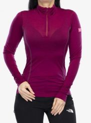 Bluza termoaktywna damska Sensor Merino Active Tee L/S Zip. Fioletowe bluzy damskie Sensor, l, bez wzorów, z materiału, bez kaptura. Za 346.49 zł.