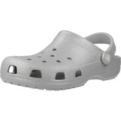 Buty CROCS CLASSIC GLITTER CLOG Szary. Szare obuwie trekkingowe damskie Crocs, z materiału, bez zapięcia. Za 237.00 zł.