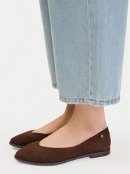 Lasocki Baleriny CEO-RST-AKAJA-01 Brązowy. Brązowe balerinki damskie Lasocki, bez wzorów, ze skóry. Za 169.99 zł.