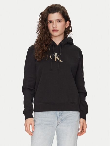 Calvin Klein Jeans Bluza Gradient J20J224721 Czarny Relaxed Fit. Czarne bluzy damskie Calvin Klein Jeans, xs, bez wzorów, z jeansu, bez kaptura. Za 249.99 zł.