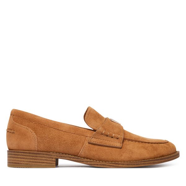 Lordsy Guess. Brązowe półbuty damskie Guess, z aplikacjami, bez obcasa, bez zapięcia. Za 584.99 zł.