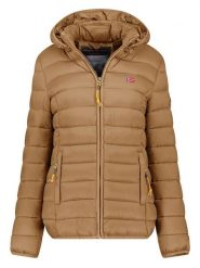 Geographical Norway Kurtka pikowana "Atikolor" w kolorze szarobrązowym rozmiar: XXL. Brązowe kurtki damskie Geographical Norway, xxl, bez wzorów, bez kaptura. Za 110.95 zł.