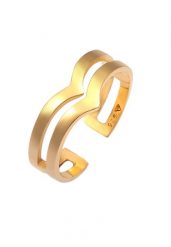 Elli Damy otwarte w kształcie litery V Geo Angle Basic Shine w 925 Sterling Silver Pierścionki 1 ct Damski. Szare pierścionki damskie Elli, srebrne. Za 249.89 zł.