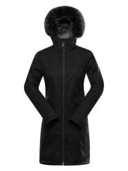 Alpine Pro Płaszcz softshellowy w kolorze czarnym rozmiar: S. Czarne płaszcze damskie Alpine Pro, m, bez wzorów, bez kaptura. Za 230.04 zł.