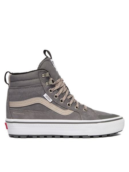 Vans Tenisówki MTE Sk8-Hi Waterproof Insulated VN000DAQ1MG1 Szary. Szare obuwie sportowe damskie Vans, bez wzorów, z materiału, bez zapięcia. Za 369.99 zł.