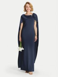 Swing Sukienka wieczorowa 5AK11900 Granatowy Regular Fit. Niebieskie sukienki damskie Swing, bez wzorów, z syntetyku, wizytowe, bez ramiączek. Za 969.99 zł.