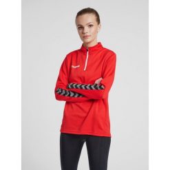 Bluza do piłki nożnej damska Hummel demi-zip hml AUTHENTIC. Czerwone bluzy damskie Hummel, xl, bez wzorów, bez kaptura. W wyprzedaży za 165.50 zł.