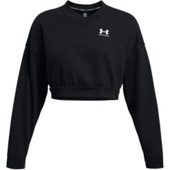 Damska bluza oversize z okrągłym dekoltem Under Armour Rival Terry. Białe bluzy damskie Under Armour, s, bez wzorów, z bawełny, z kapturem. Za 260.37 zł.