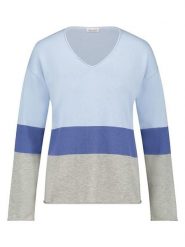 Gerry Weber Sweter w kolorze błękitno-szarym rozmiar: 44. Niebieskie swetry klasyczne damskie Gerry Weber, bez kołnierzyka. Za 153.71 zł.