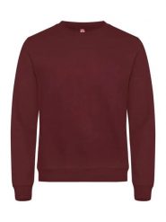 Clique Basic Roundneck bluza unisex z wytrzymałego materiału – burgundy. Czerwone bluzy damskie CLIQUE, s, bez wzorów, z bawełny, bez kaptura. Za 154.85 zł.