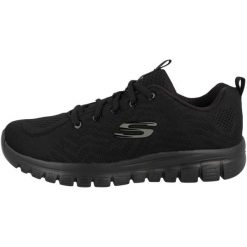 Buty do chodzenia damskie, Skechers Graceful Get Connected. Czarne obuwie sportowe damskie Skechers, z materiału, bez zapięcia, trekkingowe. Za 249.99 zł.