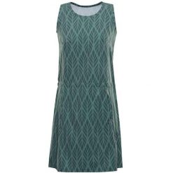 ALPINE PRO Coleena-2 Sukienka damska szybkoschnąca zielona M. Zielone sukienki damskie Alpine Pro, bez wzorów, sportowe, bez ramiączek. Za 228.99 zł.