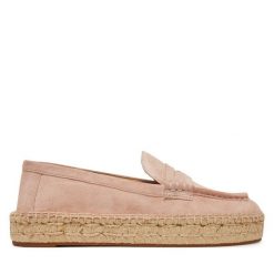 Espadryle LAUREN RALPH LAUREN. Czerwone espadryle damskie Lauren Ralph Lauren, bez wzorów, bez obcasa. Za 419.99 zł.
