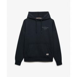 Bluza damska z kapturem Superdry Luxe Casual. Niebieskie bluzy damskie Superdry, bez wzorów, z kapturem. Za 322.45 zł.