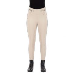 Damskie legginsy jeździeckie z pełną przyczepnością HV Polo Favourite Midwaist. Brązowe legginsy damskie HV POLO, bez wzorów, z elastanu. Za 343.50 zł.
