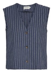MOSS COPENHAGEN Kamizelka "Ellamaia" w kolorze granatowym rozmiar: XL. Niebieskie kamizelki damskie Moss Copenhagen, xl, bez wzorów, bez kaptura. Za 140.53 zł.