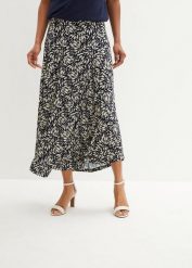 Spódnica z dżerseju ze zrównoważonej wiskozy. Niebieskie spódnice damskie bonprix, bez wzorów, z dżerseju, eleganckie, maxi. Za 139.99 zł.