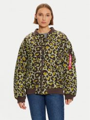 Alpha Industries Kurtka bomber 108010C Zielony Regular Fit. Zielone kurtki damskie Alpha Industries, s, bez wzorów, z syntetyku, bez kaptura. Za 609.99 zł.