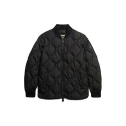 Damska kurtka puchowa Superdry. Czarne kurtki damskie Superdry, m, bez wzorów, z puchu, bez kaptura. Za 362.50 zł.