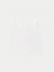 Coccodrillo Top WC4143304HGJ Biały Slim Fit. Białe koszulki i t-shirty dziewczęce COCCODRILLO, bez wzorów, z bawełny, bez kołnierzyka, bez ramiączek. Za 49.99 zł.