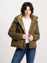 Cross Jeans Kurtka przejściowa w kolorze oliwkowym rozmiar: S. Zielone kurtki damskie Cross Jeans, s, bez wzorów, z jeansu, bez kaptura. Za 122.96 zł.